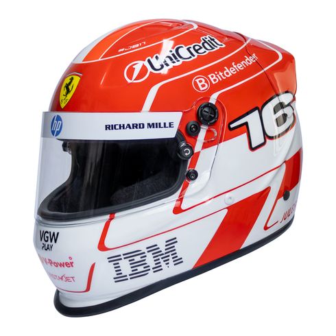 Capacete Automobilismo Kart BF1-800 Charles Leclerc 2025_03 Capacete Automobilismo Kart BF1-800 Charles Leclerc 2025_03